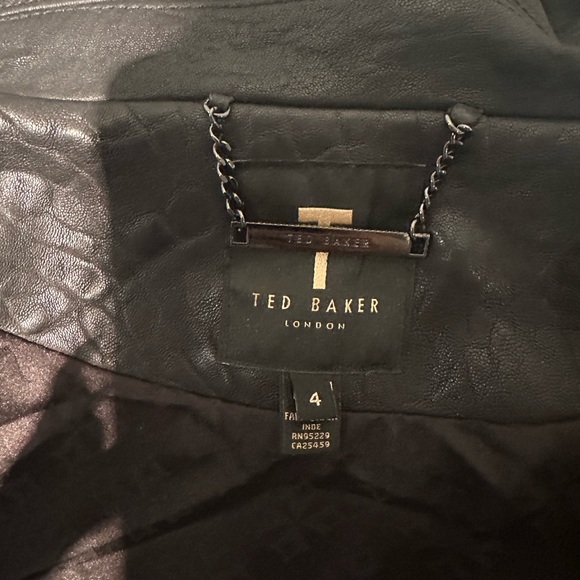 Ted baker leather jacket in size 4 - Picture 5 of 7